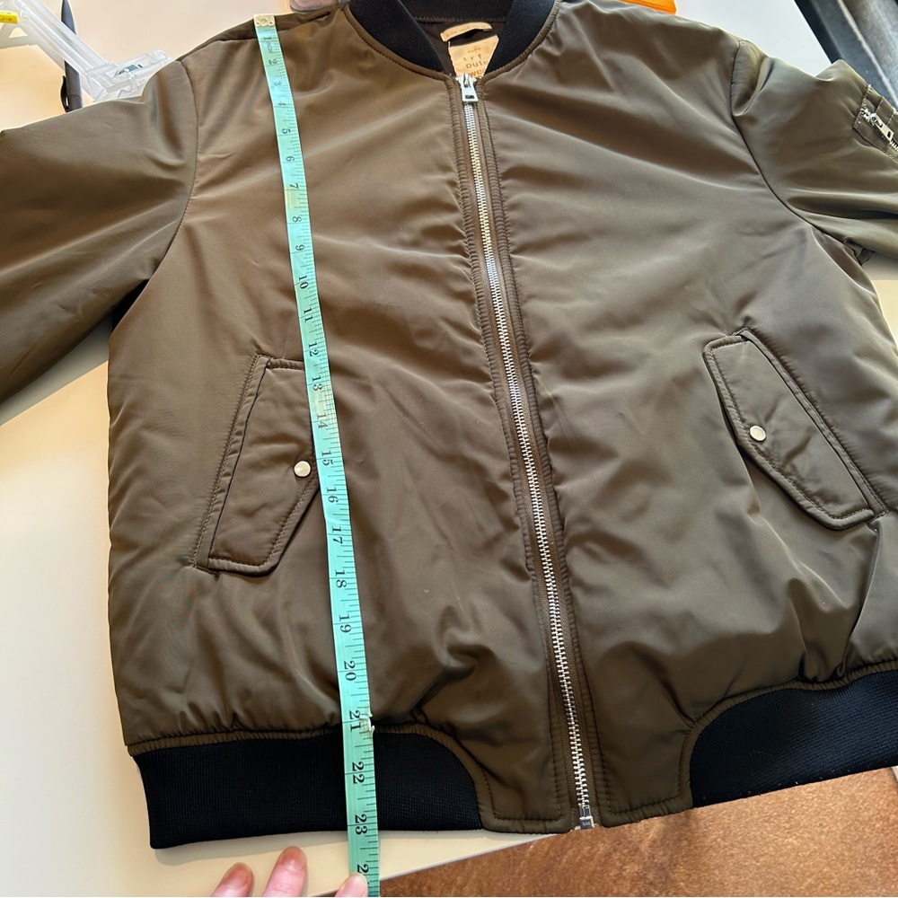 ZARA, TRF, Olive, Bomber Jacket, Size Medium - Picture 8 of 11